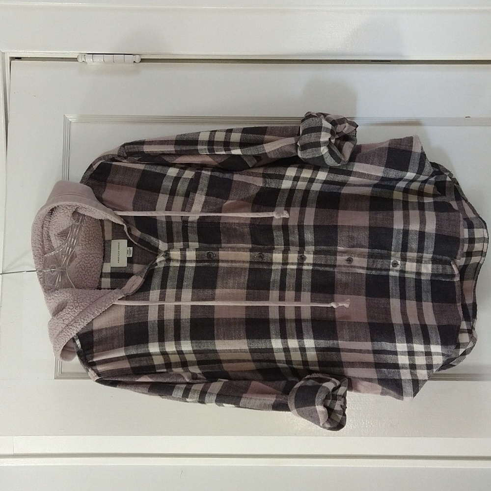 Sherpa lined hoodie flannel